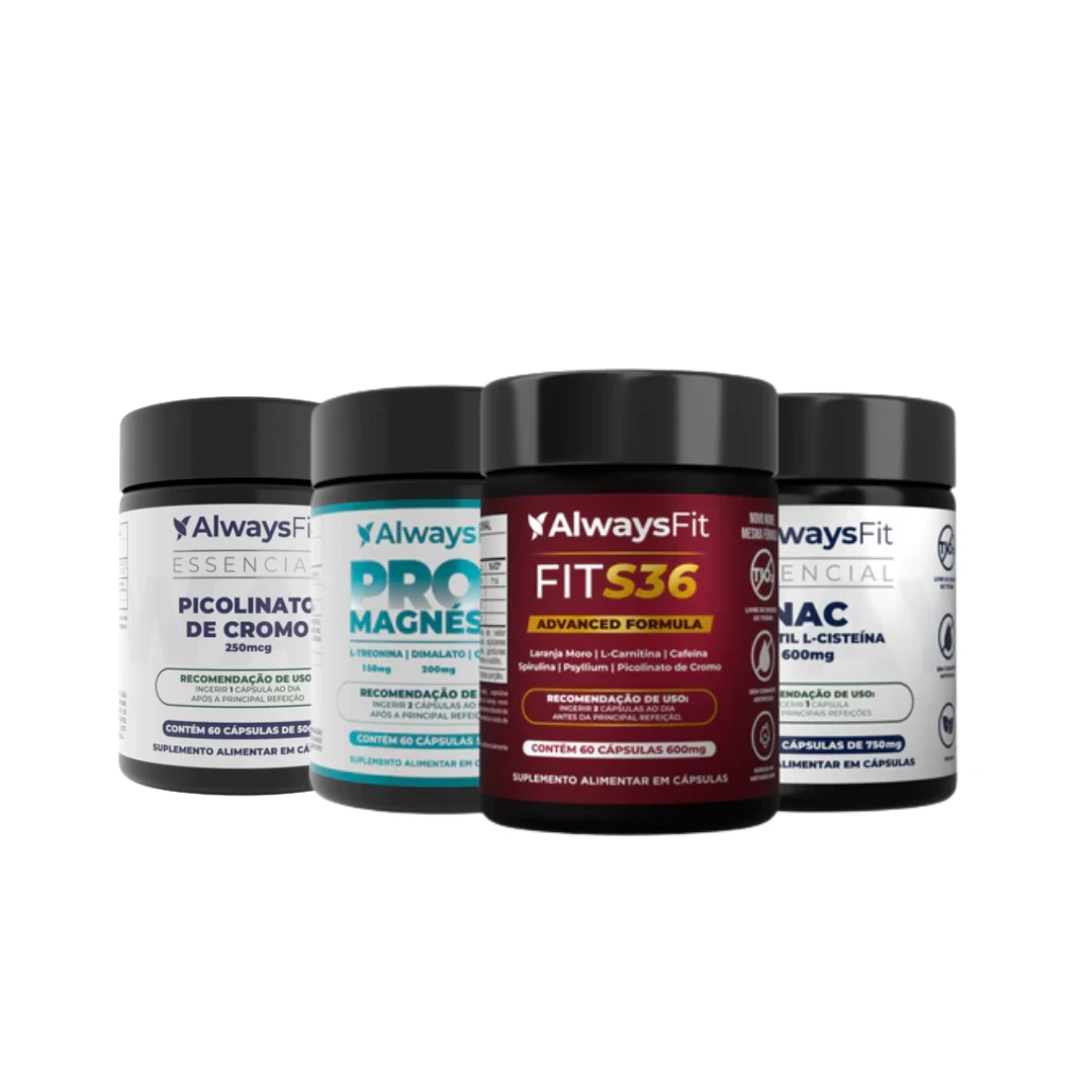 Kit Pro3Magnésio + FitS36 + NAC - AlwaysFit
